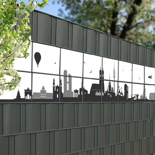 Bedruckte Kreativstreifen Motiv München Skyline Beispiel