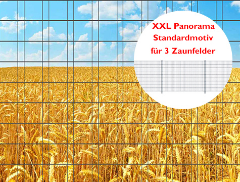 Panorama Zaunposter für 3 Zaunfelder mit Standardmotiv