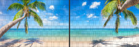 Panorama Zaun-Sichtschutz Motiv Tropischer Strand 180cm x 510cm