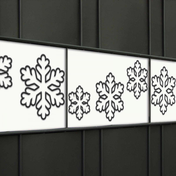 Zaunblendenstreifen mit Schneeflocken-Muster
