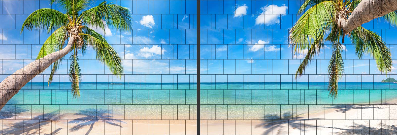 Panorama XL bedruckte Sichtschutzstreifen für Zaun inkl Klemmen Ozean 