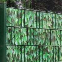 Bedruckte Sichtschutzstreifen für Gittermattenzaun, Motiv Bedruckte Sichtschutzstreifen für Gittermattenzaun, Motiv Grüner Wein