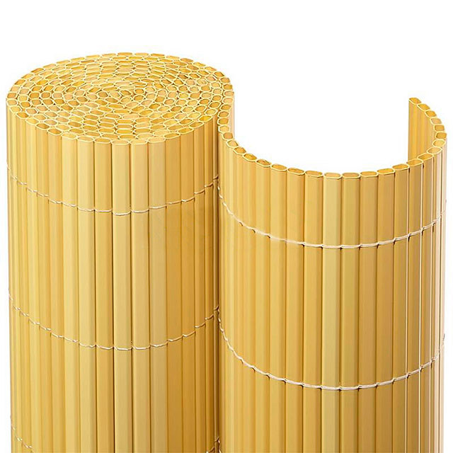 Sichtschutzmatte aus PVC in bambus