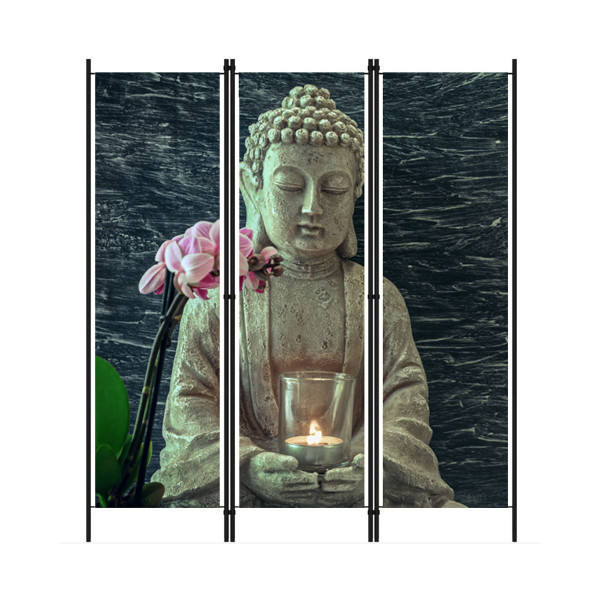 Exklusiv Sichtschutz Foto Paravent | Raumteiler mit Premiumdruck - Buddha Motiv