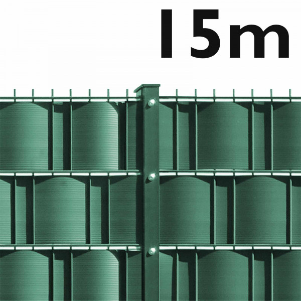 Doppelstabmattenzaun - 15m leichte Ausführung 