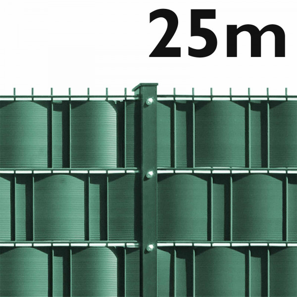 Doppelstabmattenzaun Set - 25m schwere Ausführung 