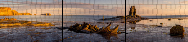 XXL Panorama Zaunposter Sichtschutz Motiv Schiffswrack