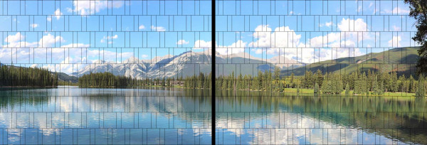 Panorama Zaun-Sichtschutz Motiv Bergsee