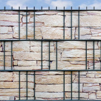 Hart PVC Sichtschutzstreifen bedruckt Sandstein Tessin Detailansicht