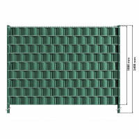 M-tec Gittermattenzaun Set Grün mit Hart PVC